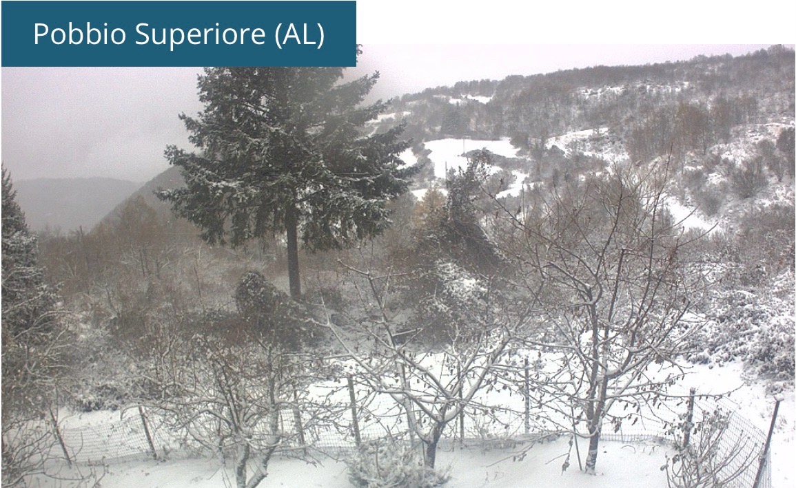 PCProvAL's tweet photo. ❄️8 Dicembre 2024 #neve in appennino. 
Le webcam questa mattina ci mostrano le nostre località montane innevate. Durante la notte la neve è scesa anche nel #tortonese #Novese #Acquese #Ovadese e ha imbiancato con qualche fiocco anche la pianura Alessandrina https://t.co/biUKpUJmom