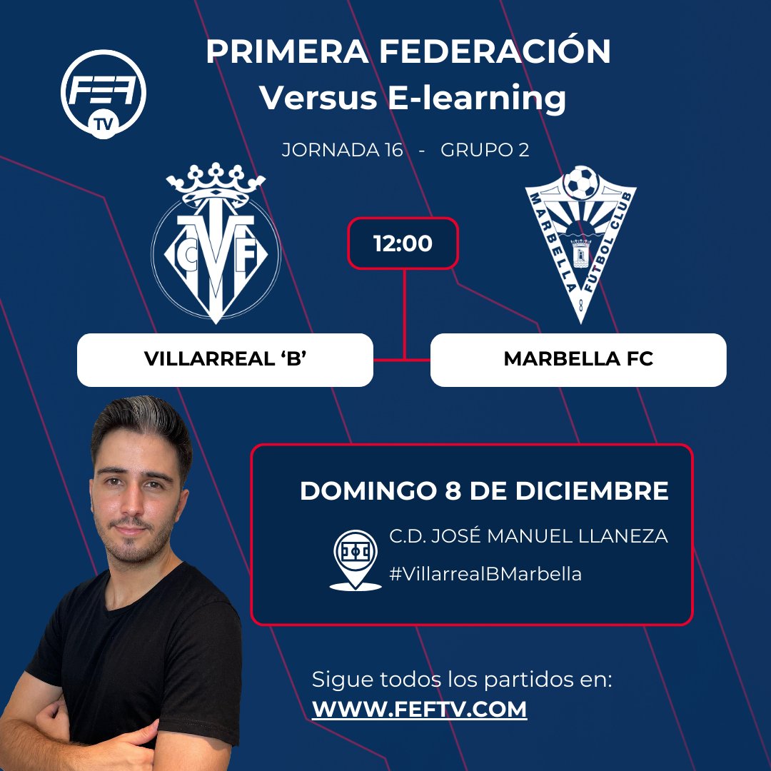 Se enfrentan dos equipos en dinámicas bien diferenciadas: el mejor contra el peor del último mes. Lo emocionante que solo hay cuatro puntos de diferencia entre ambos. 

Contamos el #VillarrealBMarbella en <a href="/fef_tv/">FEF_TV</a> junto a <a href="/JoseCriadoOpi/">José Criado Jiménez</a>. Con la mención especial a <a href="/apdeportivosmlg/">APDM</a>.