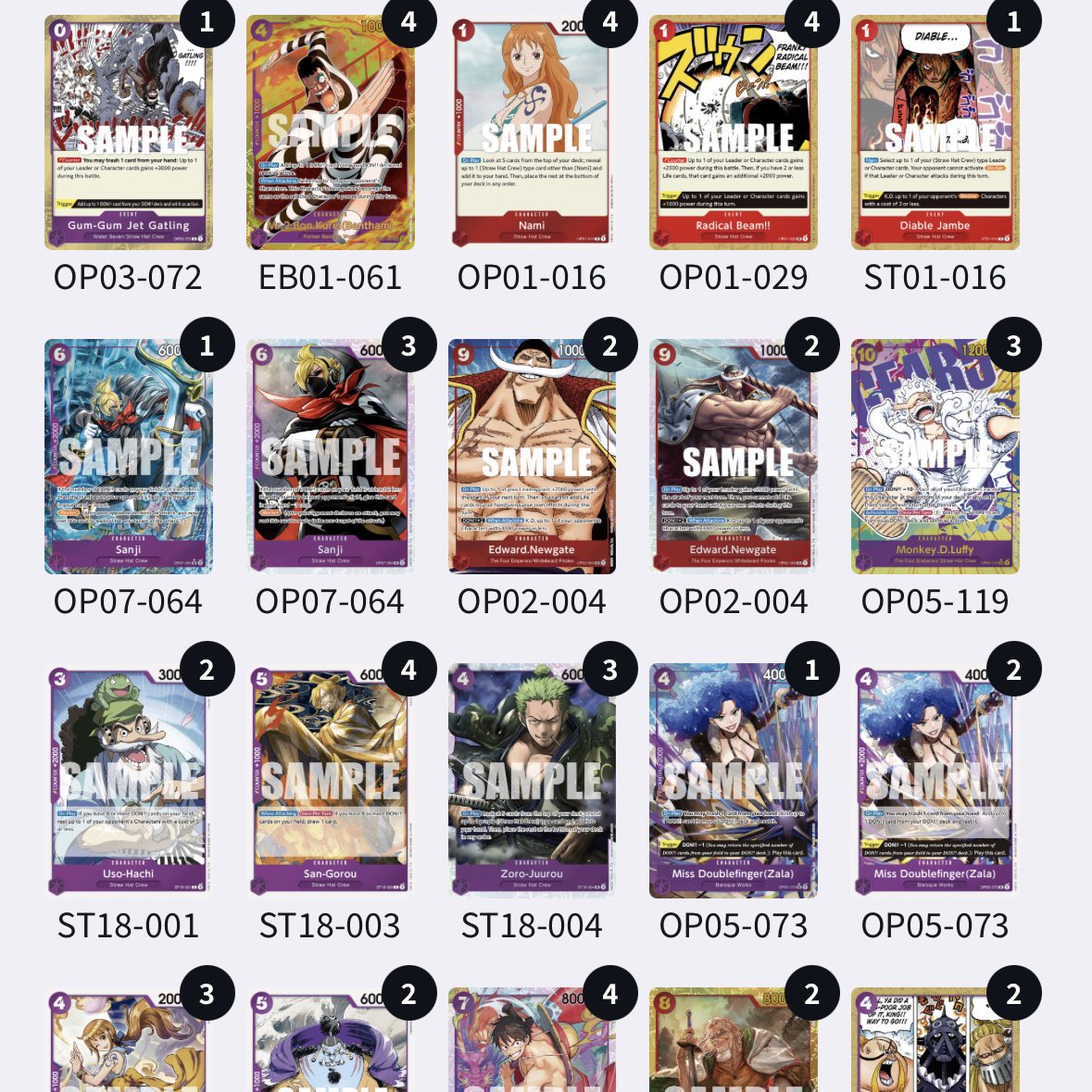imprzz21's tweet photo. 8:4 with RP Luffy at Bandai Card Fest Utrecht Nats CS2024😂 #fallobst :
❌Dofy
❌Bonney
✅Dofy
❌Dofy
✅Bonney
❌Nami
✅BY
✅Lucci
✅BY
✅Kata
✅Enel
Never thought to have such a Comeback especially with RP in 8.5 Meta 😂
S/o @reneneneneneeee who built 92% of this Deck ❤️ https://t.co/CrMlTml33N