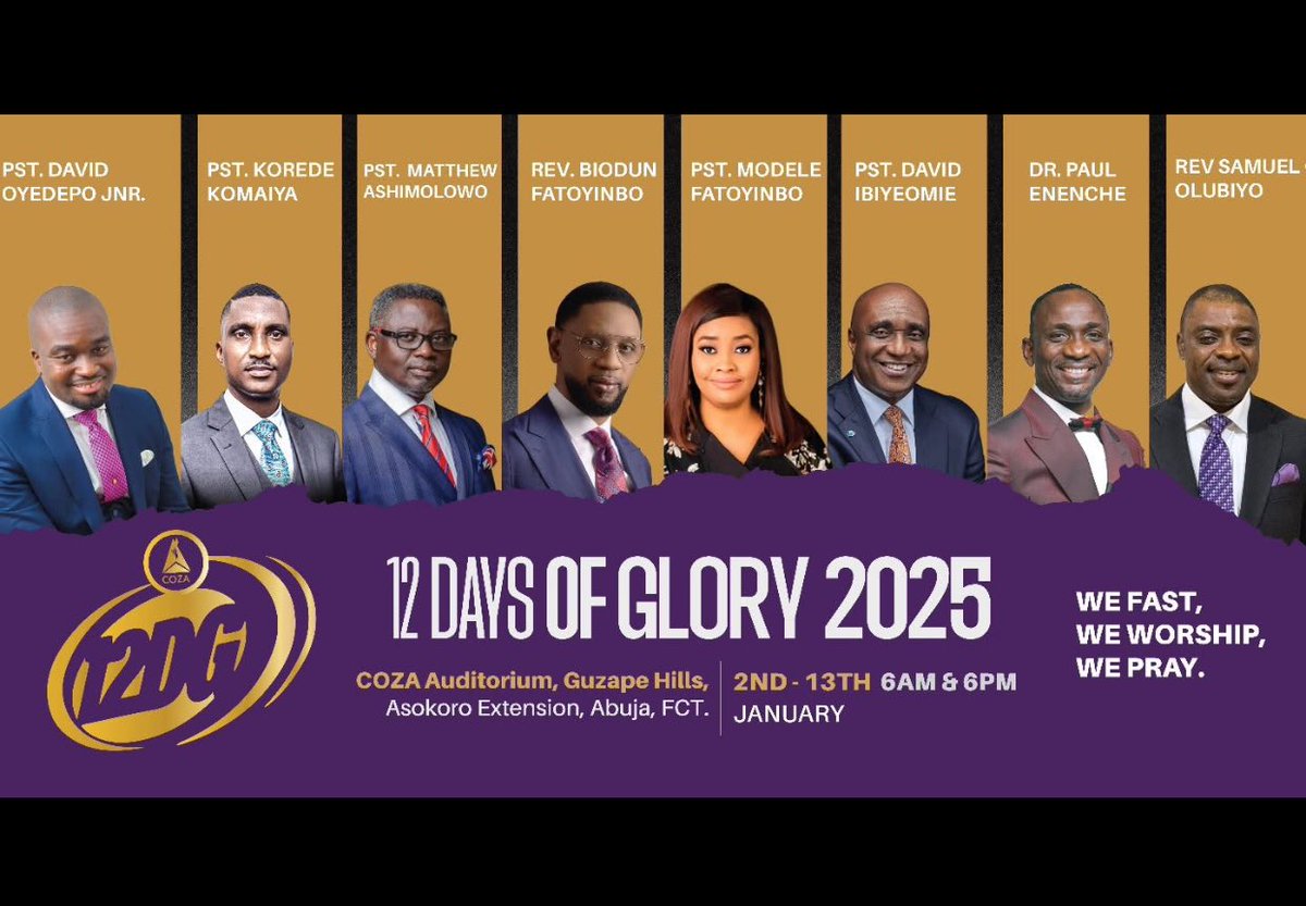 NwagwuIkec49492's tweet photo. #TheUnveiling Get ready to draw from these carriers of exceptional graces - Your life can never remain the same!

#COZA12DG2025 #COZAGlobal #BiodunFatoyinbo #PB https://t.co/RBFcVlr38W