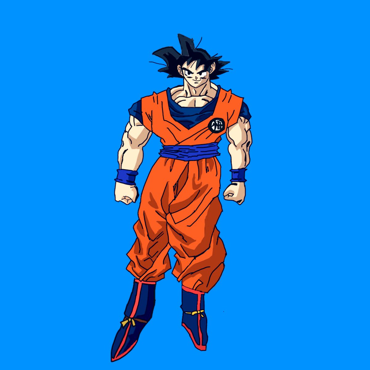 rai_7528's tweet photo. 孫悟空完成品！　#ドラゴンボール　#孫悟空　#イラスト　#完成 https://t.co/M5C1Ktep9d