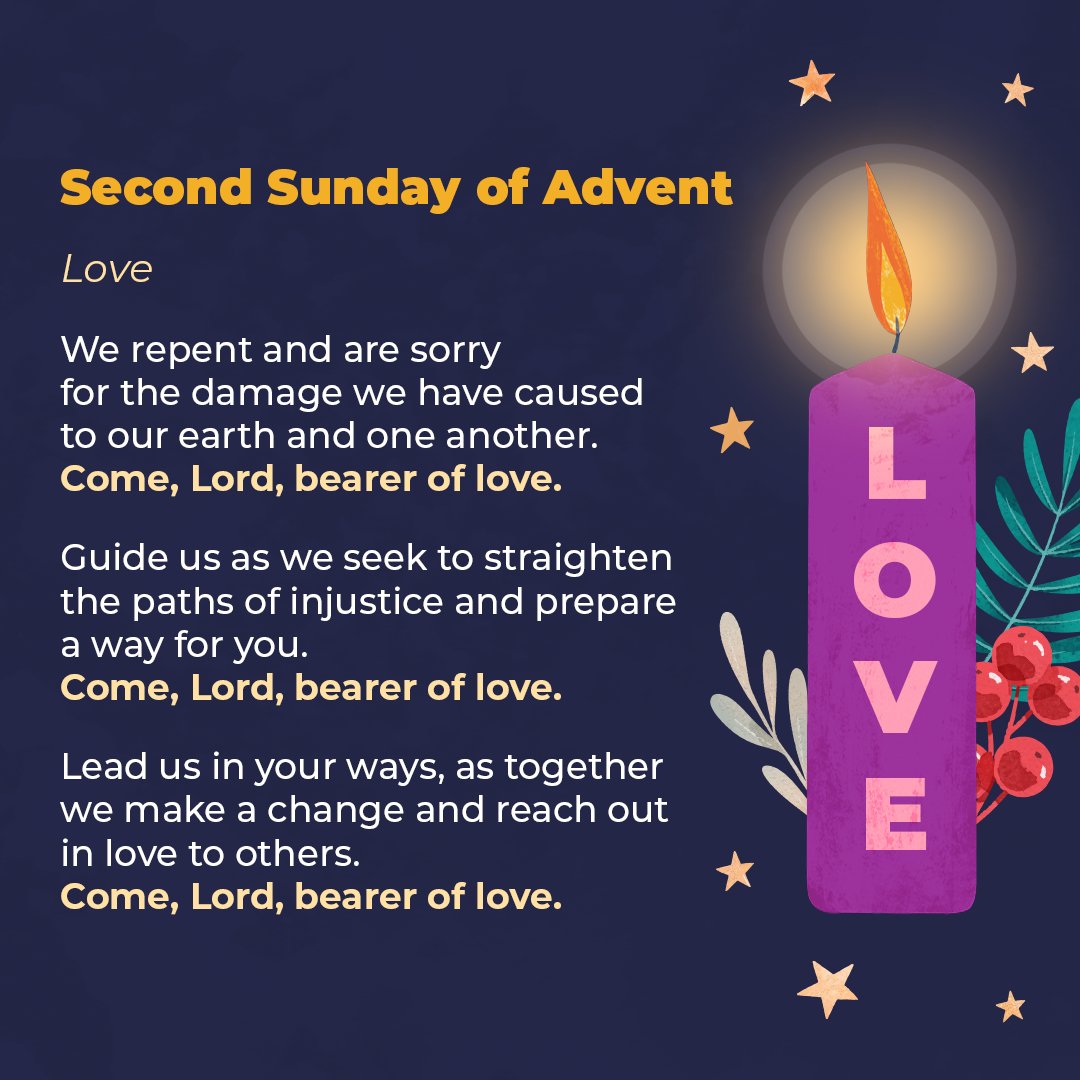 It's the Second Sunday of Advent.

Let us pray as we seek to straighten the paths of injustice. 🙏