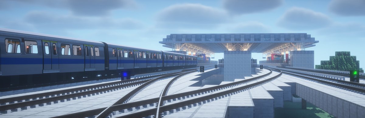 MTRMinecraft's tweet photo. A Taipei Metro train passes some switches and enters a wide, overground station.

Credits: Hei

Downloads: https://t.co/kjOMK8jVYY
Discord: https://t.co/lJbQWyMCuQ

#minecrafttransitrailway #mtr #minecraft #transit #transport #subway
#taipeimetro #taiwan #taipei #c321 #c341 https://t.co/BiFVq5J6rP