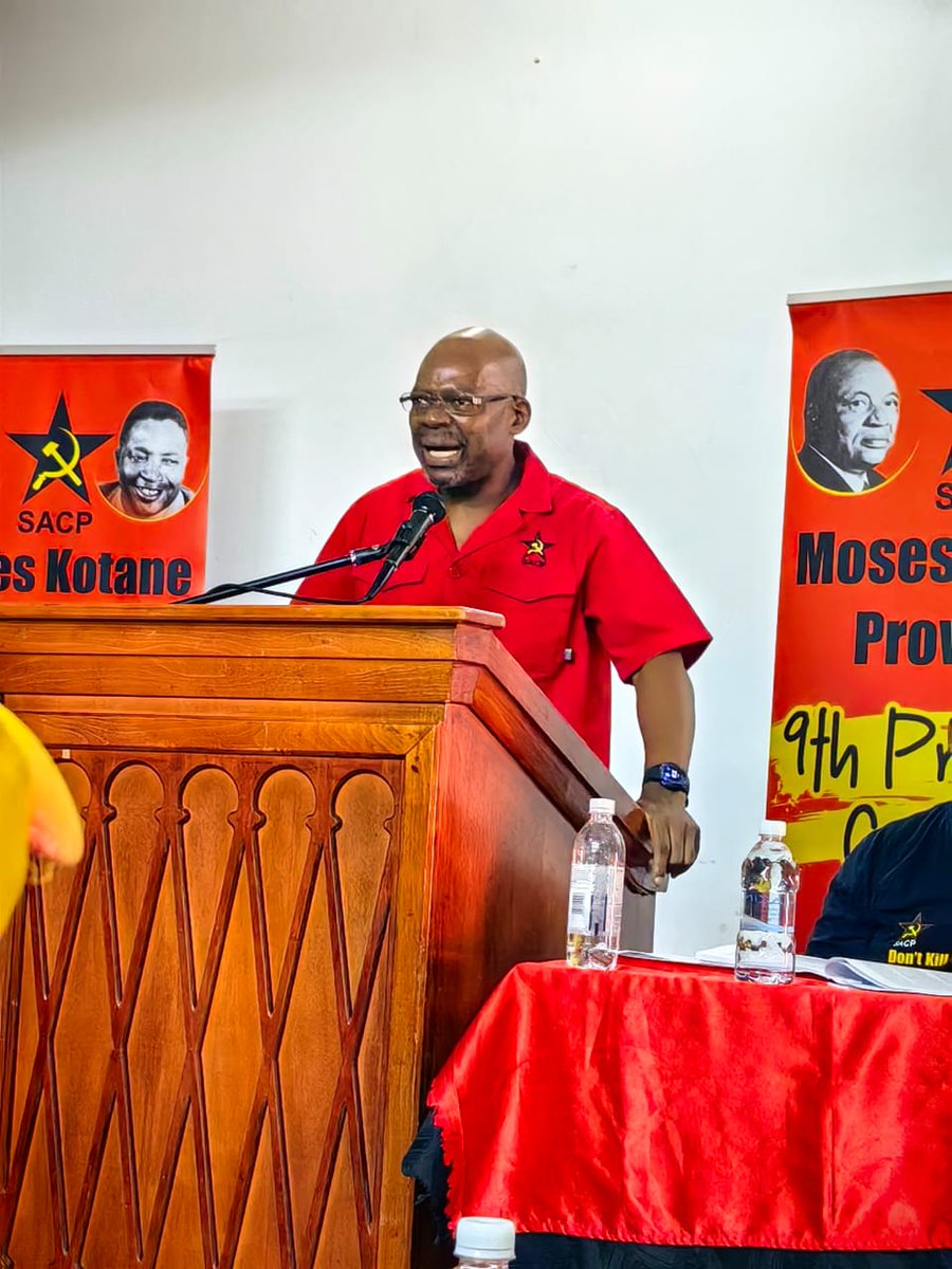 SACP General Secretary, Comrade Solly Mapaila addressing the Moses Kotane Provincial Council currently underway at Ngwenda Hotel and Conferencing Centre in Stilfontein, North West Province.