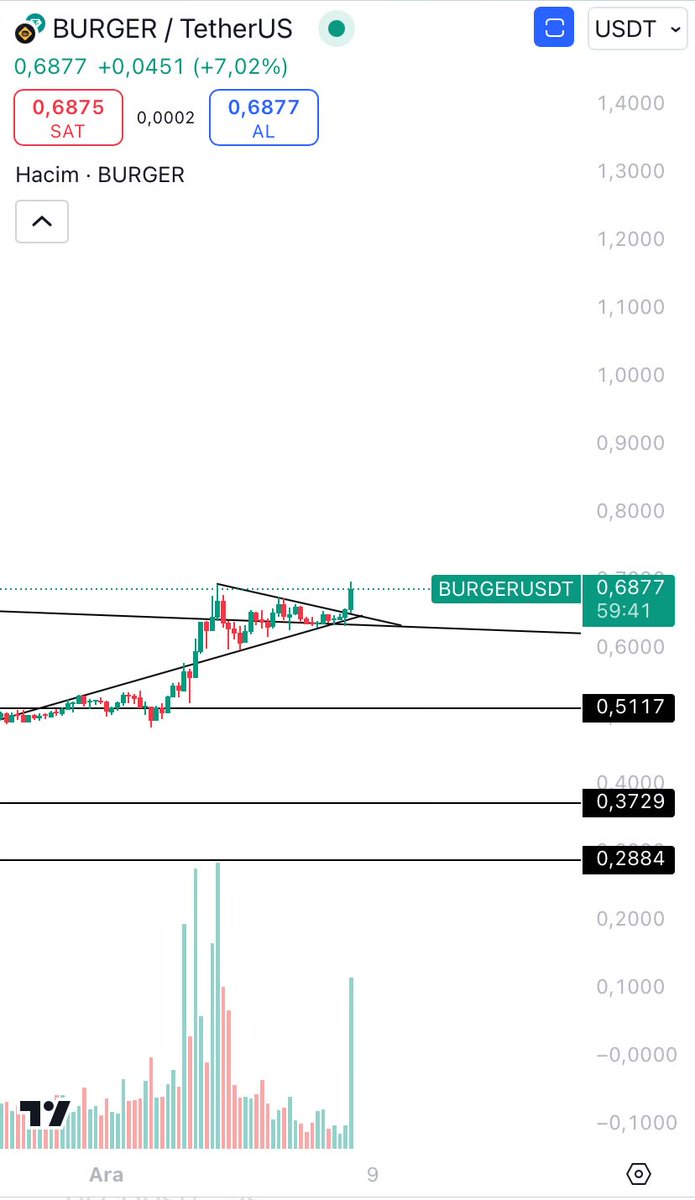 FurkanXKripto's tweet photo. Bir kademe $burger alımı yaptım.Dileyen stoplu gidebilir. 👀 https://t.co/CRhVqlOmCL