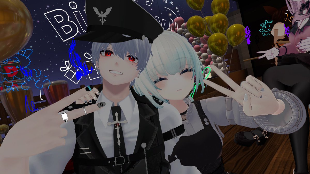 ryukyu_vrchat's tweet image. 一緒に誕生日会をVRでやって遊びましたー！