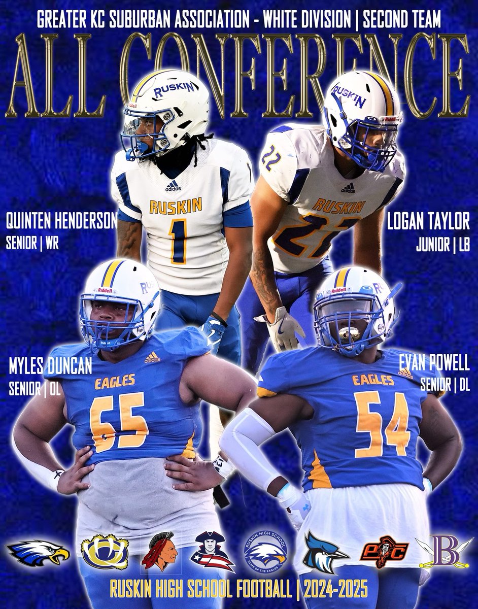 RuskinFootball's tweet image. Congrats to these Eagles making Suburban Conference White Division Second Team!