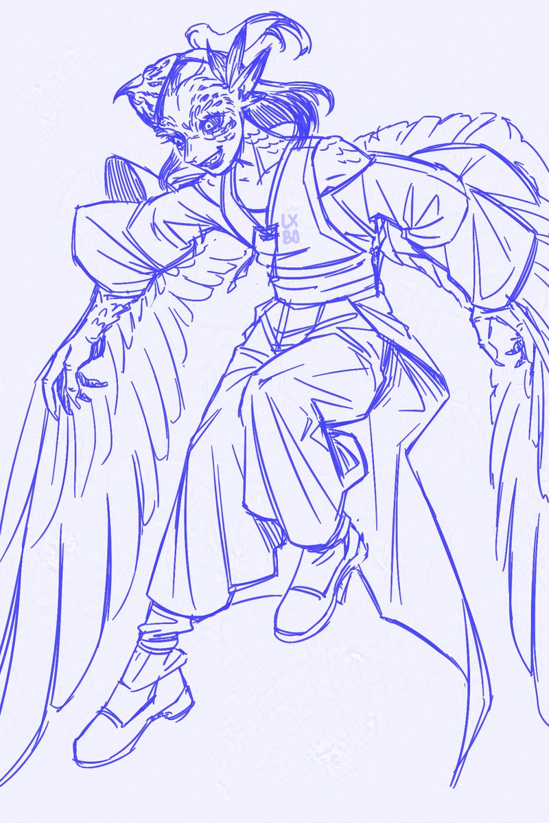LXBORATORII's tweet photo. early art of my oc han (he/they) + the doodle where he is hugging my dnd player character milo (he) hehe https://t.co/qd9USVeUVG