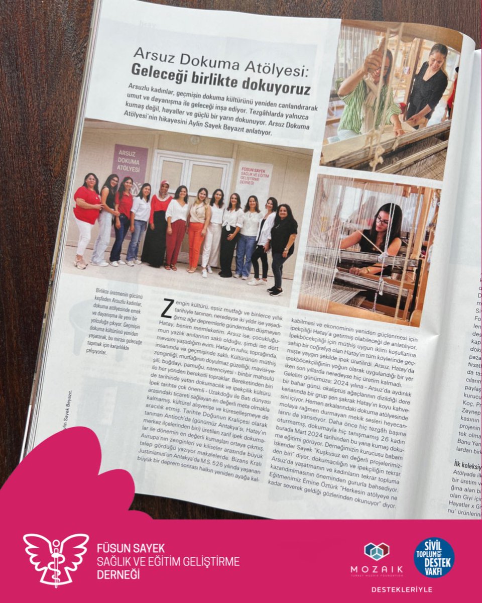 Bu ay Maison Française’de Arsuz Dokuma Atölyesi’nin hikayesini anlattık 💌
Geleceği birlikte dokuyoruz! 🧵