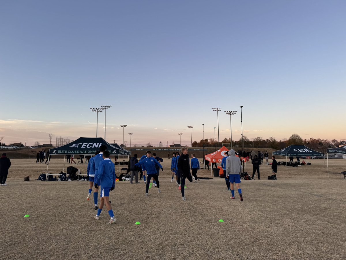 No better place for a sunrise than on the soccer field!  Kicking off Day 3 <a href="/ECNLboys/">ECNL Boys</a> South Carolina Showcase!  Finish strong, boys!