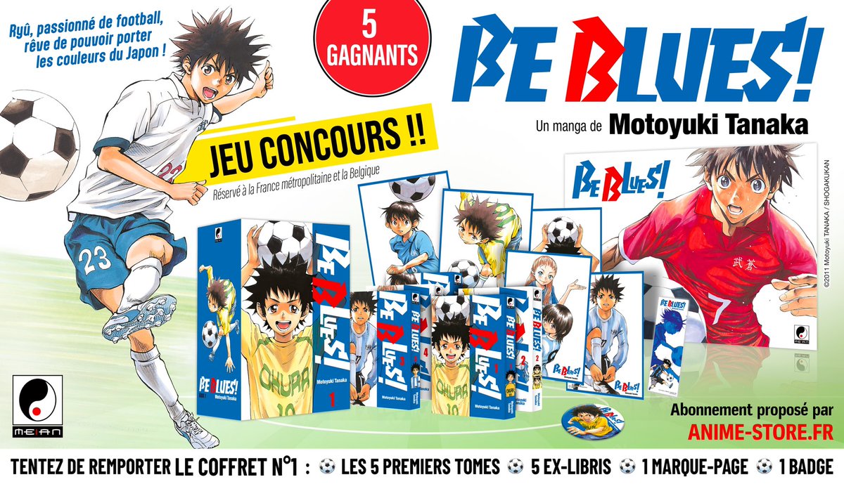 Tokanim_FR's tweet photo. 🚨 JEU CONCOURS !

Le coffret 1 de l’excellent manga de foot Be Blues comprenant les 5 premiers tomes à gagner pour 5 d’entre vous !

Pour participer :  
🔄 Retweet ce post 
❤️ Follow  @Tokanim_FR et @MeianFR 
✅ Commente en mentionnant un ami

📆 Tirage au sort : 15 Décembre ! https://t.co/JTx1lDVvO0
