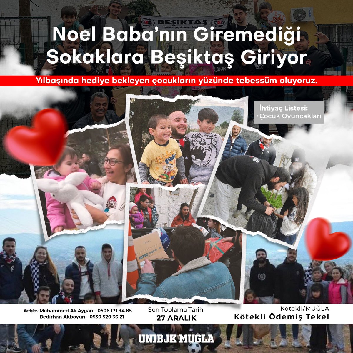 UnibjkMugla's tweet photo. 8.Geleneksel Sosyal Sorumluluk Projemiz Olan #NoelBabanınGiremediğiSokaklaraBeşiktaşGiriyor etkinliğimizi bu yılbaşında da gerçekleştiriyoruz.
* Muğla dışından gelecek desteklerinizi 27.12.2024 tarihine kadar ulaştırmanızı rica ediyoruz. https://t.co/OqPY0xxiEs