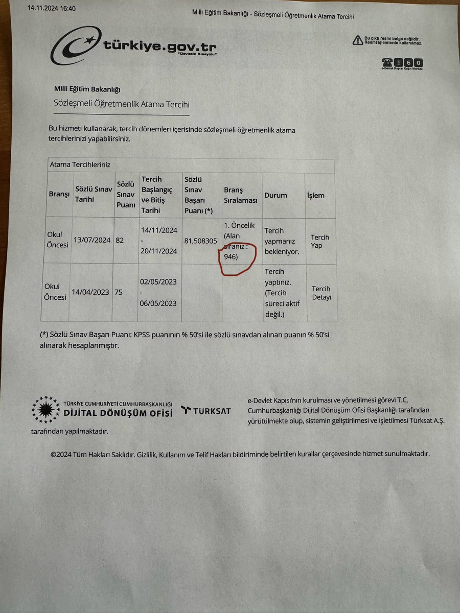 h_dilsiz's tweet photo. @kubrapc Kübra hanım bu eşimin sonuçları
Okul öncesinde verilen kontenjan:903
KPSS sıralaması:404
Mülakat sonucunda oluşan sıralama:946
Benim önüme 542 kişi alındı. Eşim kendi alanında 75 soruluk testten 65 net yaparak ELENDİ. Hayallerimiz geleceğimiz elimizden çalındı. https://t.co/ZU0tMZf4s2