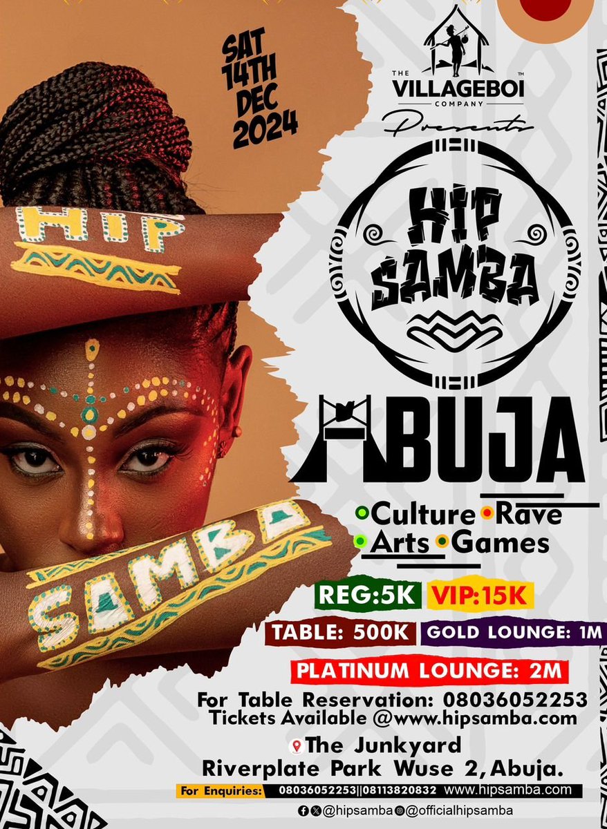 AkugbeEfosa's tweet image. It&apos;s going to be a December to remember as HIp Samba will be dishing out entertainment....

#AbujaTwitterCommunity 
#abujabusiness 
#Abujatechconverge 
#Abuja