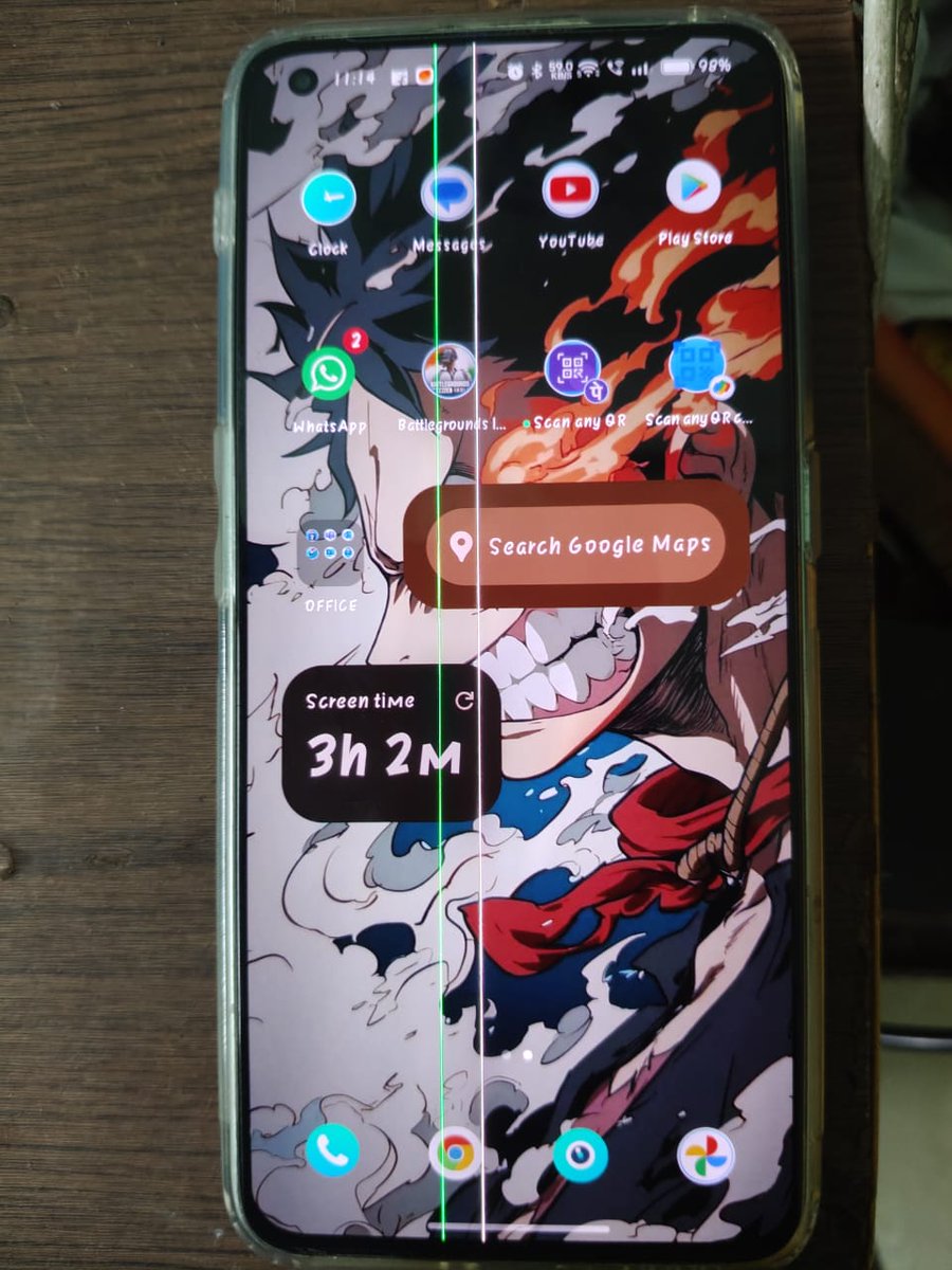 Siddiq2611's tweet photo. @realmeIndia,@realmecareIN received the September and October security patch update, I thought the new update will  fix the green line issue. So I updated my phone, after updating my phone, I got one more line on my phone. Please provide me a free display replacement asap https://t.co/YXHTZgKeqQ
