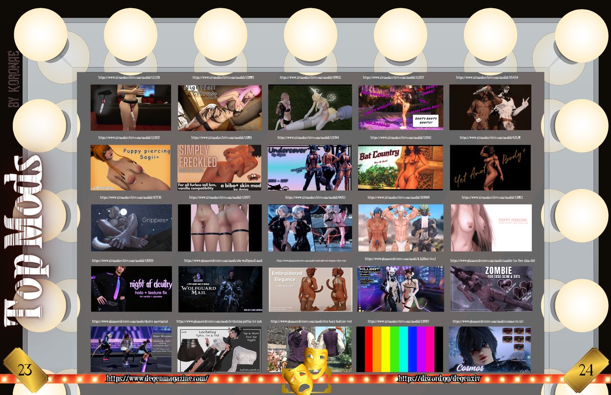 Ever wonder what some of your favorite DEGEN people suggest when it comes to Mods? Well, look no further than this our Top Mods!

discord.gg/degenxiv 
degenmagazine.com