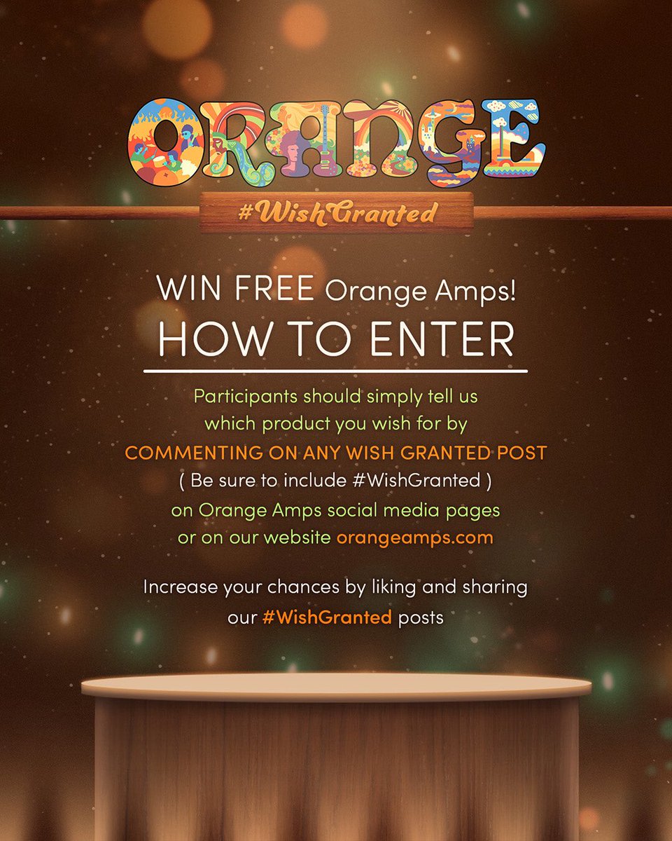 This year, we’re giving away over £30,000 worth of Orange gear. Wish for anything in our product range by commenting below using #WishGranted, or entering on our website here:
orangeamps.com/wish-granted-2…