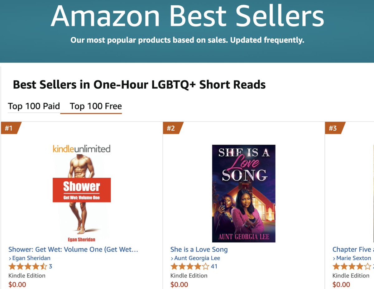Shower has just hit the No. 1 spot on the free books Amazon Best Sellers list. Yay! Get your copy now. It's free for a couple more days. Don't miss out. amazon.com/Shower-Get-Wet…