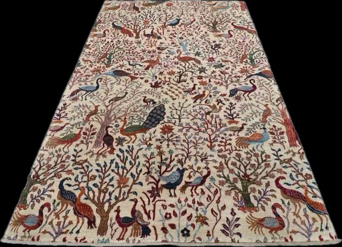 SHEBACARPETS's tweet photo. Beautiful handmade hand knotted Afghan rug, composed of finest quality handspun virgin wool. Size 2x3 Meters. 

#persiancarpet #wool https://t.co/8zkHxHjxwH