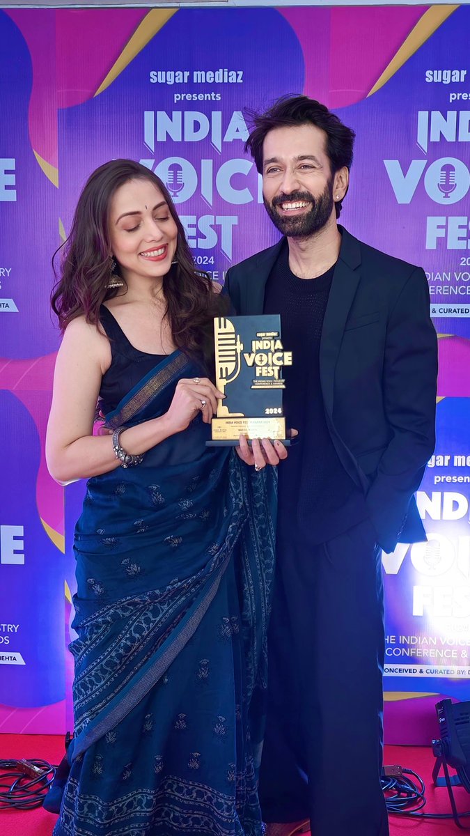 Nakuul just received the Best Dubbing Voice Live Action English for Animal at the India Voice Fest in Mumbai. 
<a href="/NakuulMehta/">Nakuul Mehta</a> <a href="/pracchipmehta/">Pracchi P Mehta</a> <a href="/Psm_cuts/">Pradeep  S. Mehta</a> @bookbakers <a href="/IndiaToday/">IndiaToday</a>