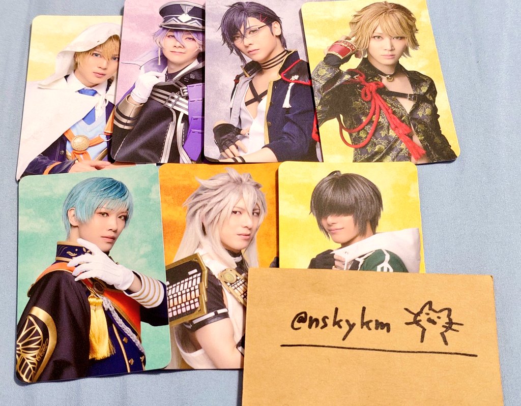 nskykm's tweet photo. 【譲渡】ミュージカル刀剣乱舞 祝玖寿 乱舞音曲祭 刀ミュ  

譲：加州、長谷部、山姥切、青江、清麿、松井、五月雨、村雲、大般若、明石、南泉、今剣、小狐丸、一期、桑名、陸奥守、巴
求：定価＋送料(詳細４枚目)

よろしくお願いします https://t.co/62lxSQ17kM