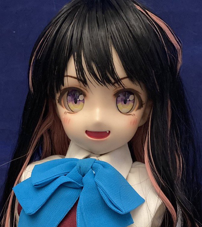長波(艦これ) 「DDH04ヘッドも、メイクとウィッグ次第で顔が変わるっていう一例 」|東風谷しんの＠次は平日の秋雲オンリーのイラスト