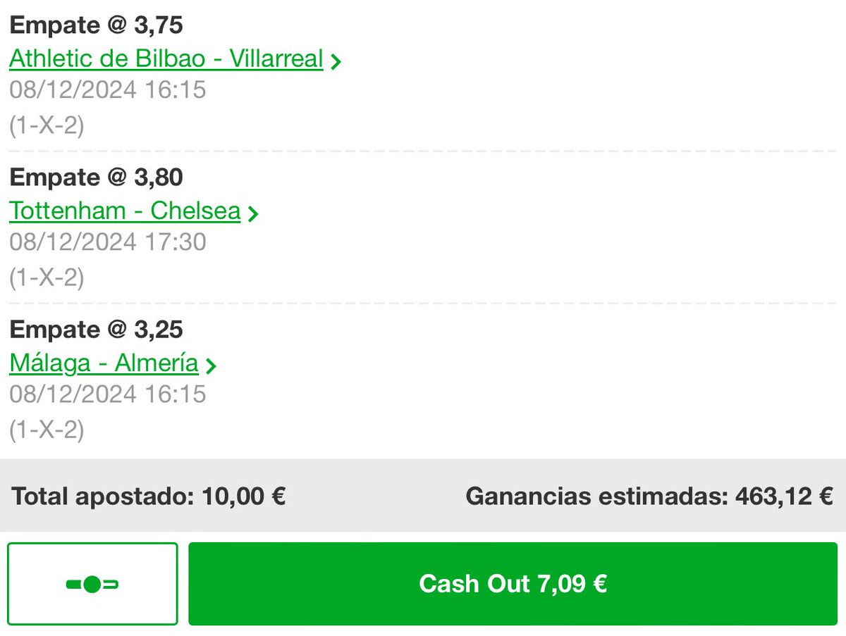 Os dejo una cuota <a href="/12/">$</a> de golitos y una cuota <a href="/46/">4 6</a> de empates

❤️ Si la sigues conmigo mastodontes

#LaLiga #PremierLeague