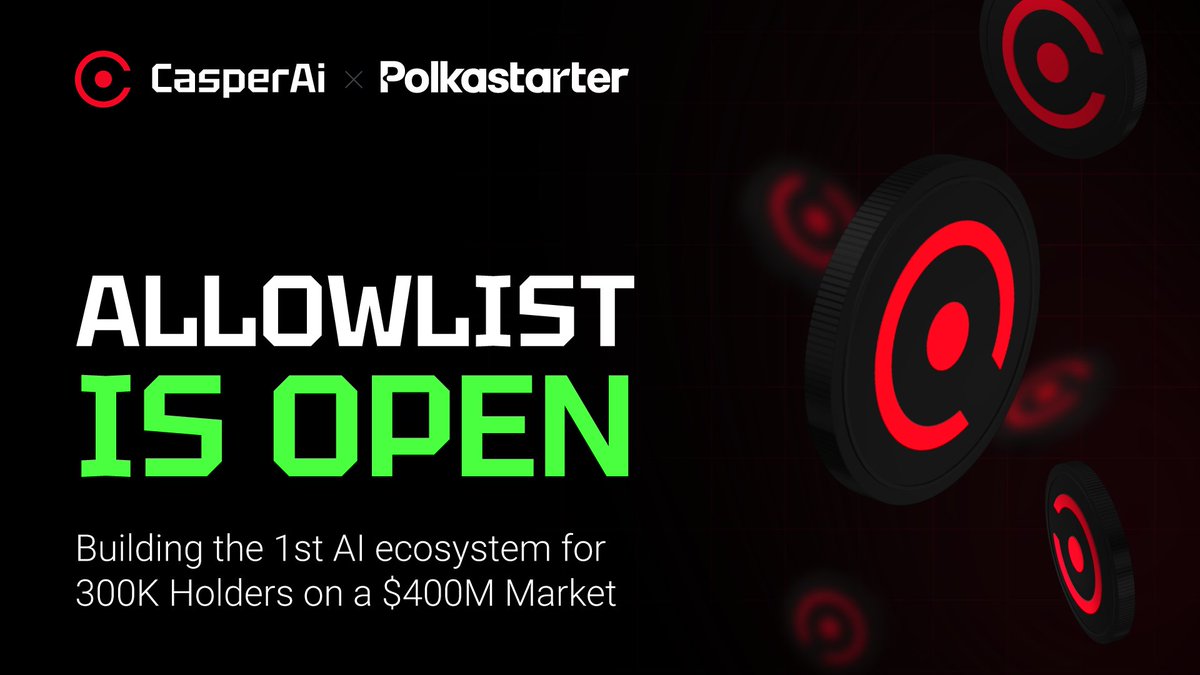 cspr_ai (@ai_cspr) on Twitter photo 🚀 The future of AI is here!
Join the allowlist on <a href="/polkastarter/">Polkastarter</a> for the highly-anticipated CSPR AI IDO!
💎 Join Here polkastarter.com/projects/caspe…
Step into a revolution where AI meets Blockchain. Be part of the first wave to create, customize, and profit from tokenized AI Agents. 🚀 The future of AI is here!
Join the allowlist on <a href="/polkastarter/">Polkastarter</a> for the highly-anticipated CSPR AI IDO!
💎 Join Here polkastarter.com/projects/caspe…
Step into a revolution where AI meets Blockchain. Be part of the first wave to create, customize, and profit from tokenized AI Agents.