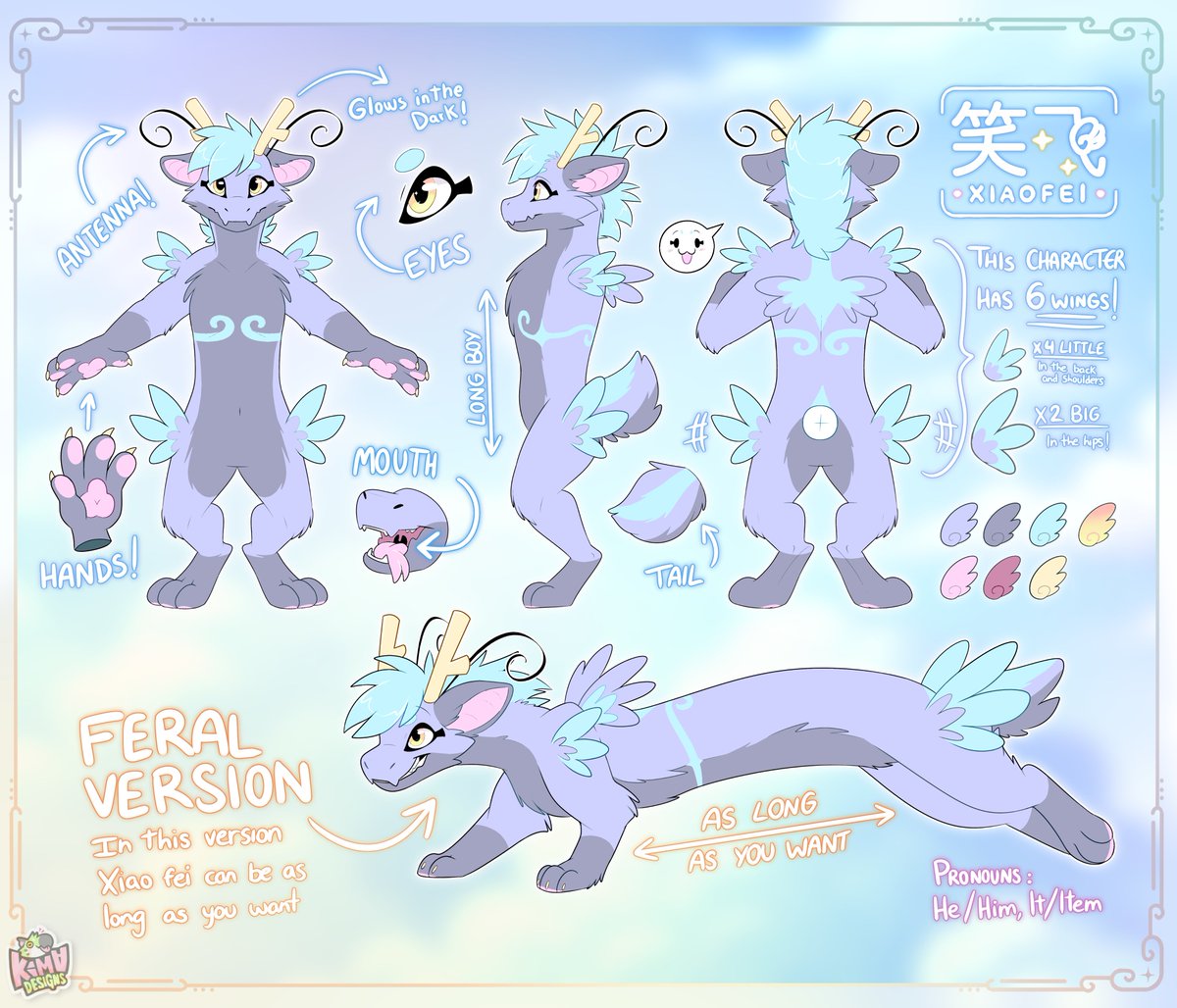 DesignsKima's tweet image. Full XiaoFei reference! 💙