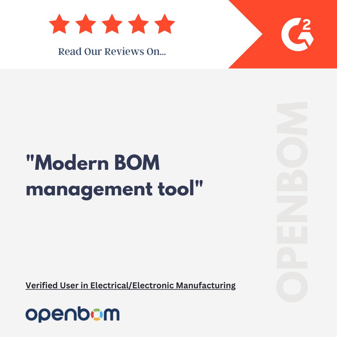 openbom's tweet image. 🌟 Stay ahead with a modern BOM management tool that adapts to the evolving needs of your business. 

#ModernTools #OpenBOM #BOMManagement

bit.ly/3ZWtBfN