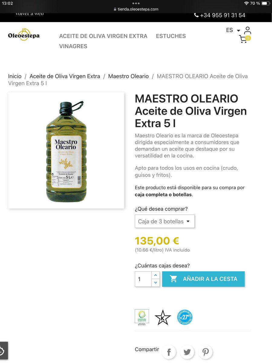 ManuelDavidPG's tweet photo. 08-12-2024 podemos encontrar gran diferencia de precios en aceite de oliva virgen extra teniendo en @GrupoDcoop y @oleoestepa una diferencia de 34,50€  cada  15  litros. https://t.co/clC08ID89y