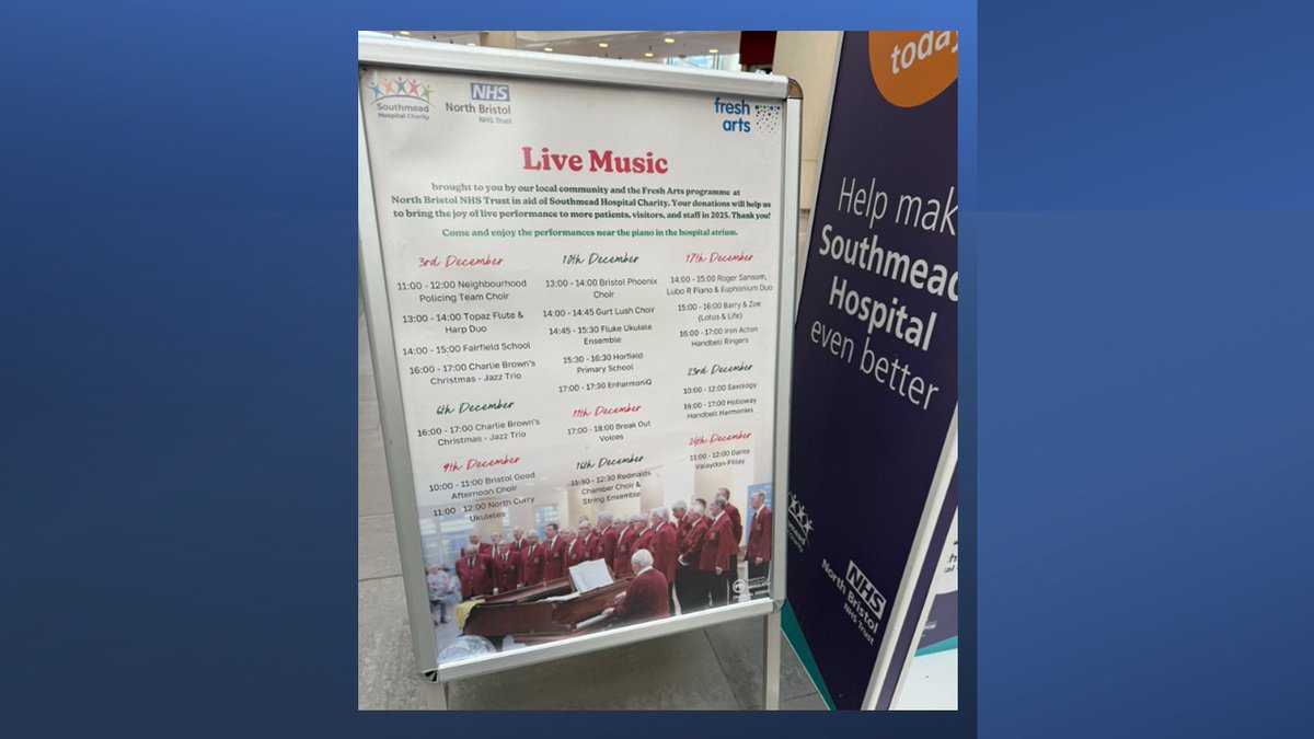NBT Freedom to Speak Up (FTSU) (@nbt_ftsu) on Twitter photo More music coming to NBT over the coming week or two @NBT_Arts <a href="/SuperSouthmead/">Southmead Hospital Charity</a> ⬇️🎶 More music coming to NBT over the coming week or two @NBT_Arts <a href="/SuperSouthmead/">Southmead Hospital Charity</a> ⬇️🎶