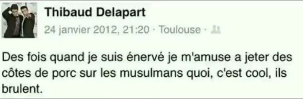 C’est un putain de raciste.