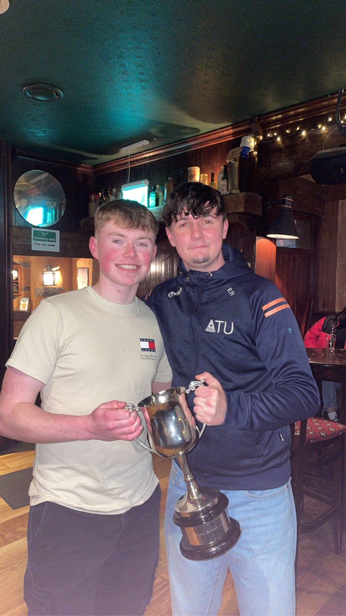 Tubbercurry_GAA's tweet photo. Congratulations and well done  to Senior Players James King (player) and Rhys Henry (Management) on winning the Higher Education Division 4 League Title with @ATU_SligoGAA against DCU on a score line of 1-12 to 2-5 https://t.co/4QQttPbfJg