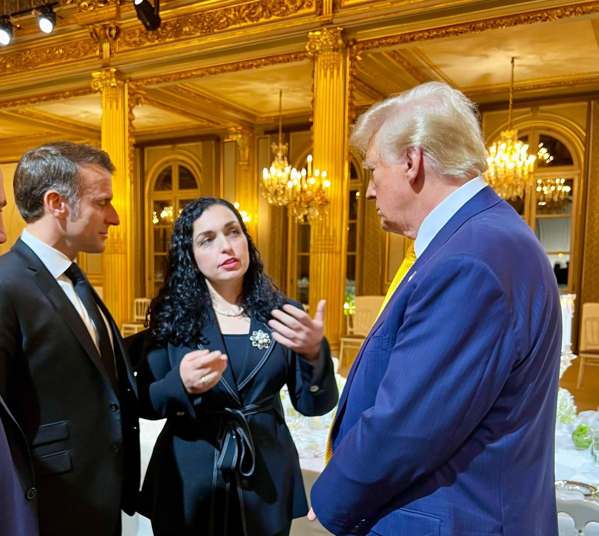 VjosaOsmaniPRKS's tweet photo. While in Paris, it was an honor to meet President @realDonaldTrump and congratulate him on his victory on behalf of the people of Kosovo. I also reaffirmed our commitment to strengthening our alliance.

We rely on strong U.S. leadership as we work together to promote peace, security, and prosperity in our region and beyond. 🇽🇰🇺🇸