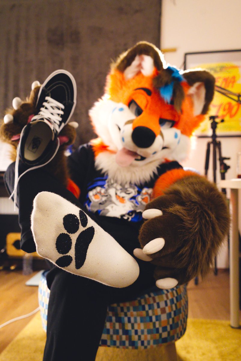 Would you like to come a little closer?
#FursuitFriday #sneakers #socks #fursuit #furry

📷 - L.D.