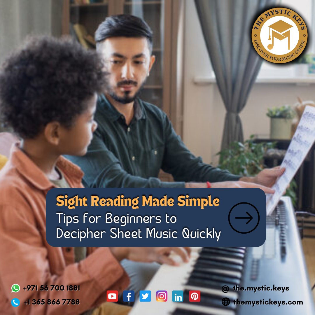 KeysMystic's tweet image. &quot;Sight Reading Made Simple | Quick Tips for Beginners
themystickeys.com/sight-reading-…
Unlock the world of music with easy sight reading tips! Focus on identifying key signatures, practice recognizing patterns.

#SightReading #SheetMusic #BeginnerMusicians #MysticKeysMusic&quot;
