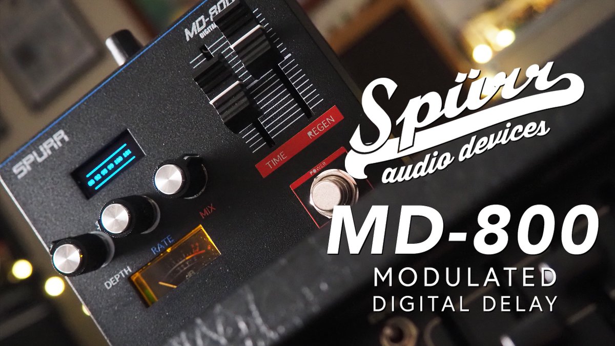 pedaloftheday's tweet photo. In addition to some classic echo sounds, the MD-800 Modulated Digital Delay from #SpürrAudio features a modulation section that brings new dimension to your repeats. Demo out now on YT, cheers!!

https://t.co/zV8eXL2xWS

#pedaloftheday #spurraudio #delay #guitarpedals https://t.co/8OPhFrIG3a