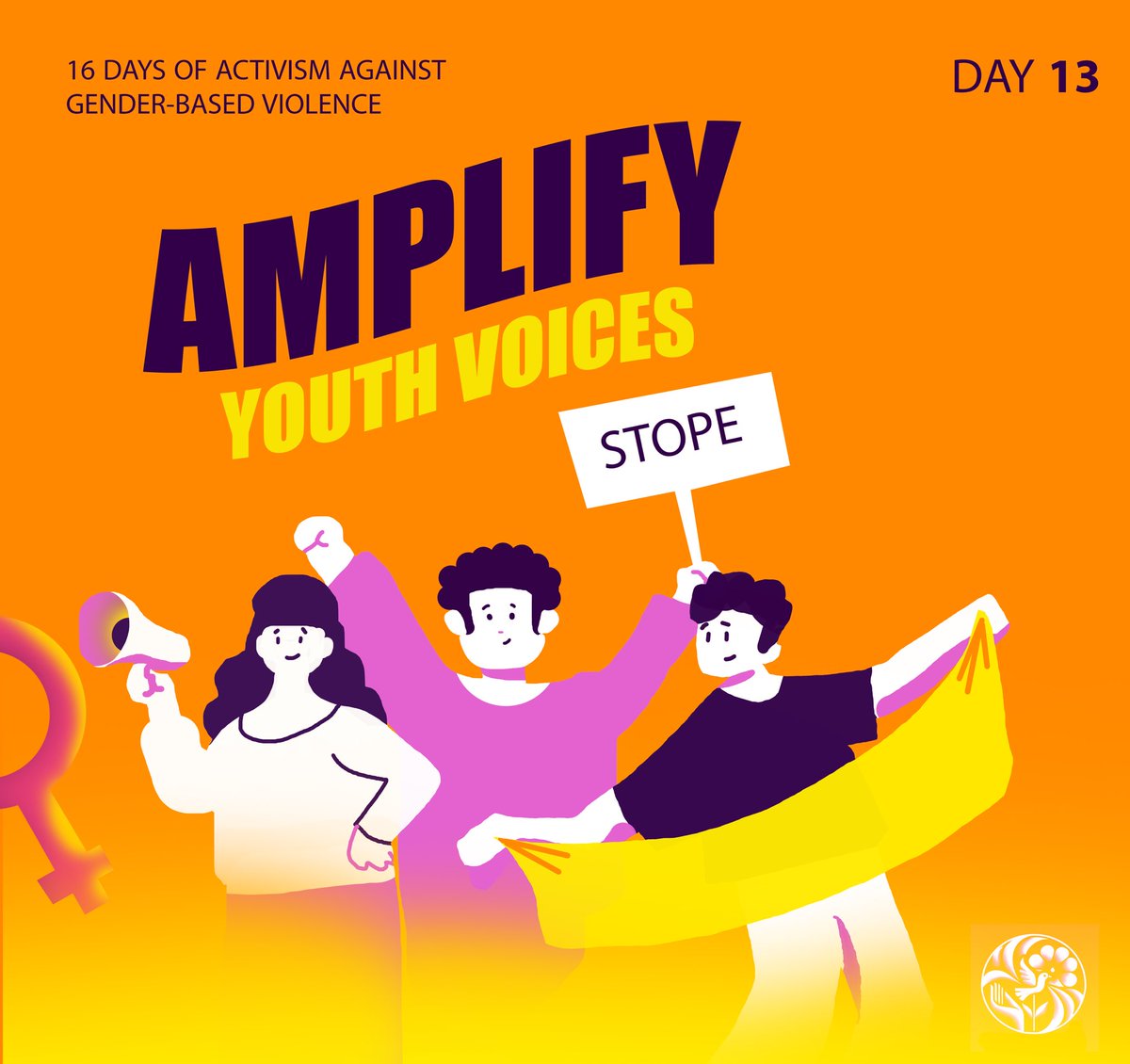 Young people are at the forefront of the fight against gender-based violence, driving change with courage, passion, and innovation. Let’s stand with them, nurture their activism, and amplify their voices to build a future free from violence. Together, we can create a world where