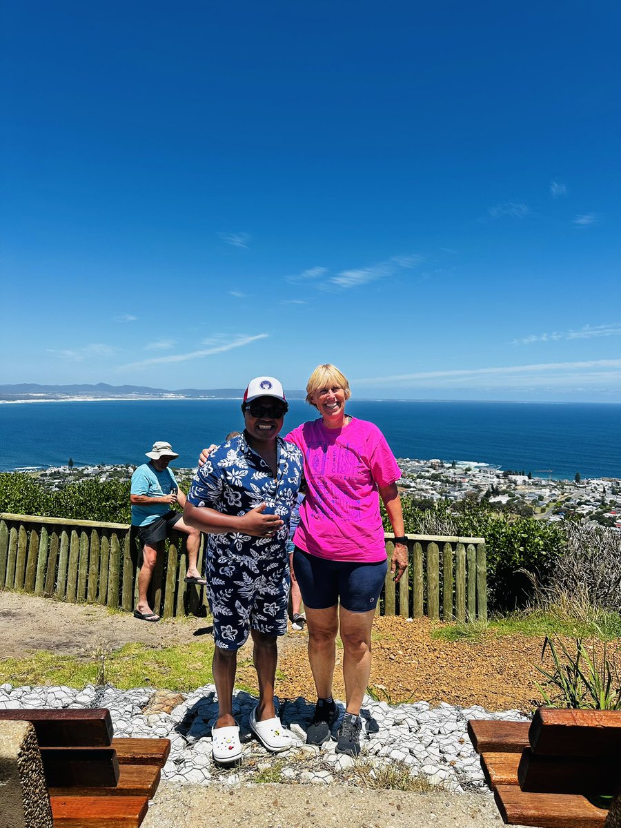Lovely catch-up with the Netherlands 🇳🇱 Consular General to Cape Town Madam Hélène Rekkers. She’s an amazing athlete, they had a wonderful run through the magnificent Fernkloof Nature Reserve and Hoy’s Koppie this morning 🌅. <a href="/NLinSouthAfrica/">Netherlands in SA</a> 
QINA MHLALI QINA✊🏾💜✊🏾🥂