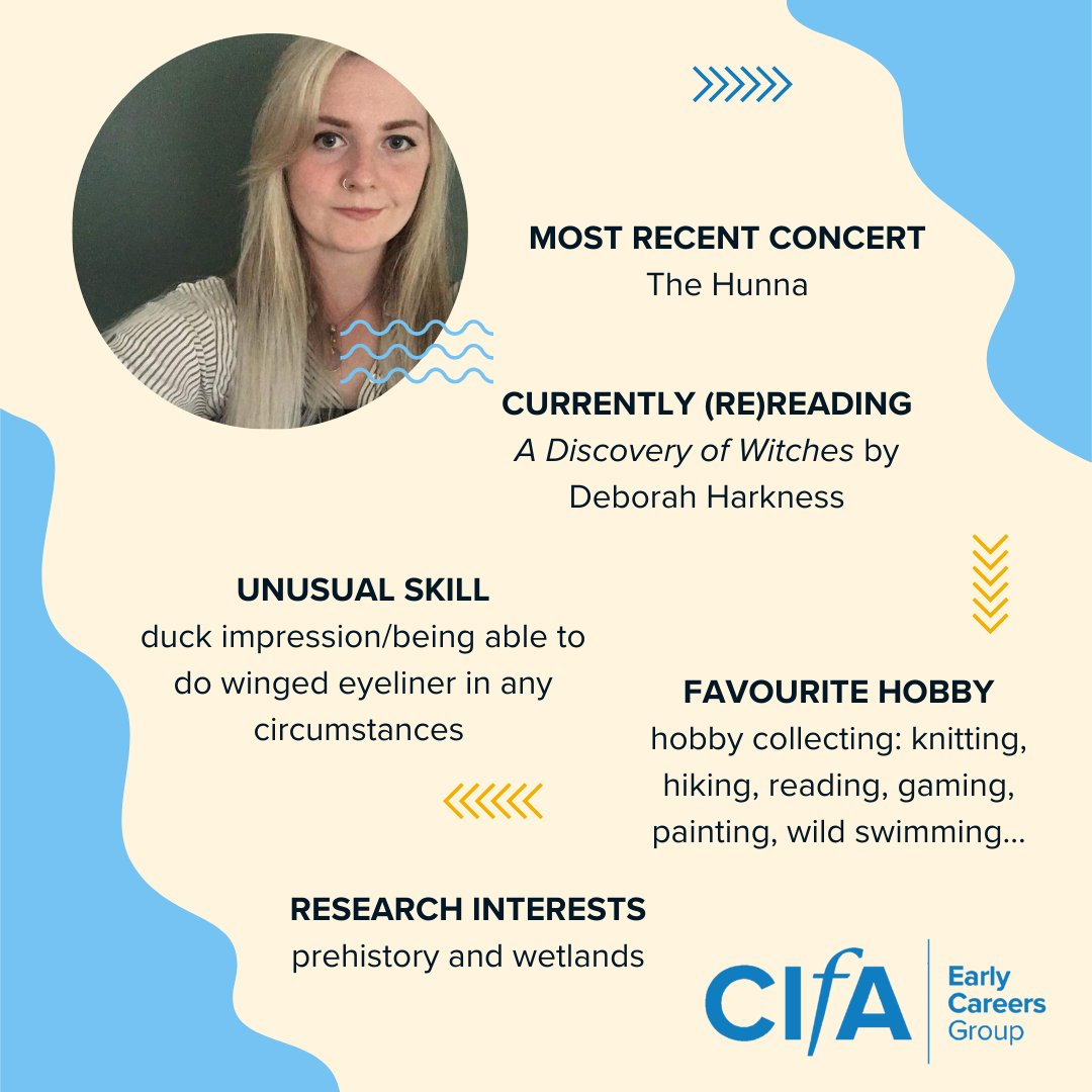Introducing the Early Careers SIG Committee!

Katie volunteers as an Ordinary Committee Member for the Early Careers CIfA Special Interest Group.

To see a full list of current committee members, visit archaeologists.net/groups/EC.