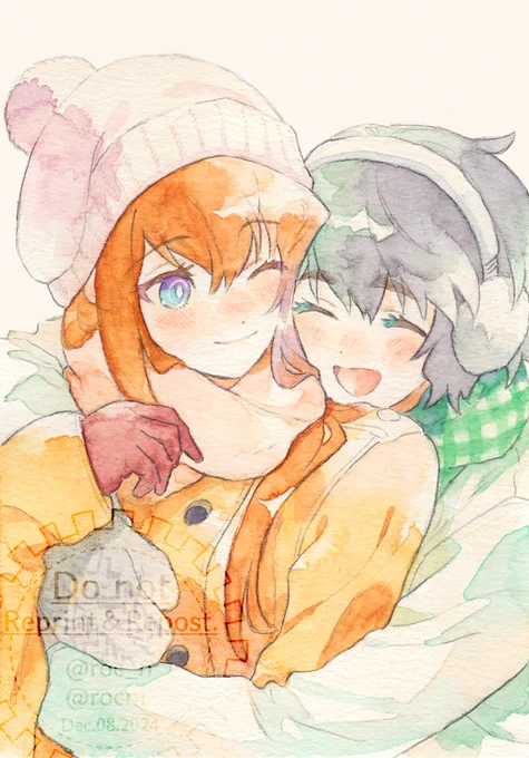 冬に紅莉栖とまゆりきゃっきゃしているだけで泣いてしまうな…という絵 