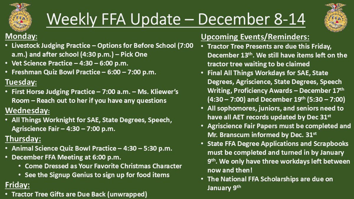Stillwater FFA tweet media