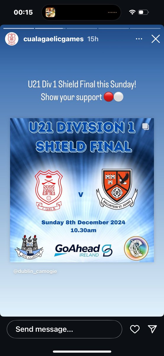 HartnettRob's tweet photo. 334 days after first session of 2024 they can have a break. 3 great teams, 1000’s of stats, one League title, two promotions, one summer cup two Championship finals, and finish up with D1 Camogie Shield final, winning by one point. @CualaCLG ❤️ https://t.co/UvQpgBBRHt