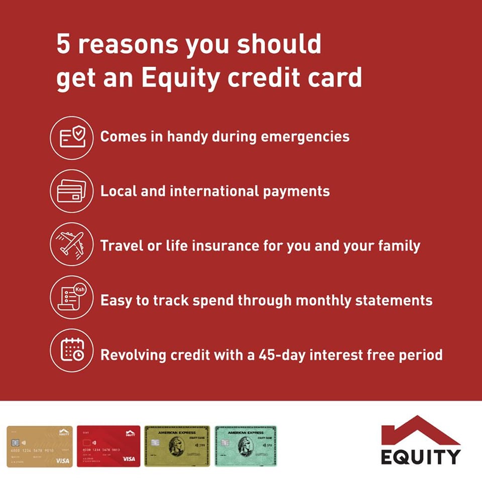 Hii krisi tumeamua tunaenda cashless. With <a href="/KeEquityBank/">Equity Bank Kenya</a> unaeza lipa bills  like Dstv,electricity, water,  purchases at supermarket, restaurants free of charge. #KulipaNiEquityCard

<a href="/hatp_/">Mbukuchu</a> <a href="/aish_kenya/">aish</a> use Equity cards now and you can get discounts! #TujengeKrisiMoments