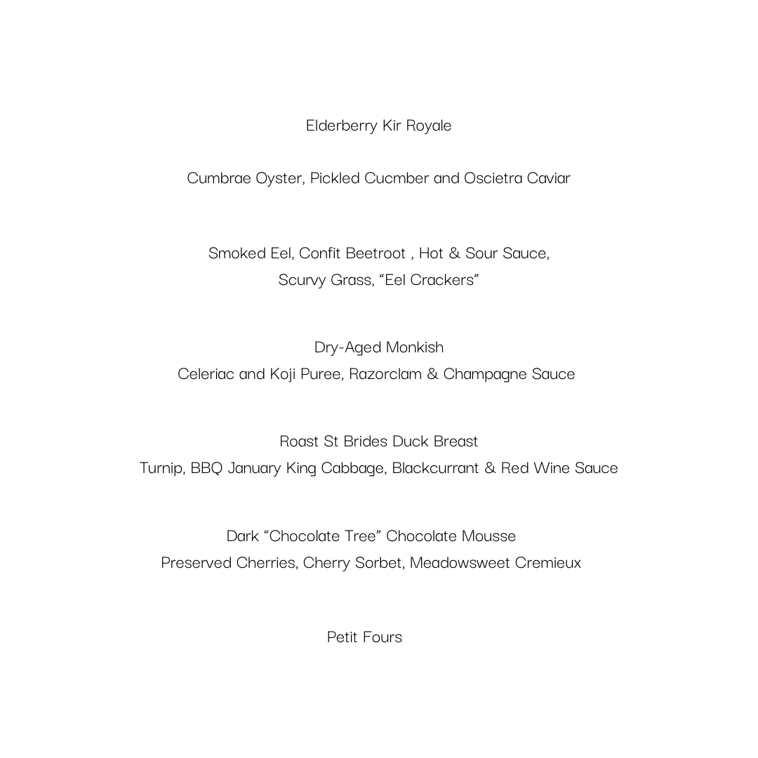 Hogmanay 2024 at Fhior!
Join us for a 4-course menu with canapés, petit fours &amp; a Fhior cocktail on arrival. Bookings from 5:30 PM—perfect for early celebrations!
It’s our first Hogmanay since 2019, and we can’t wait to celebrate with you. Reserve now at fhior.com