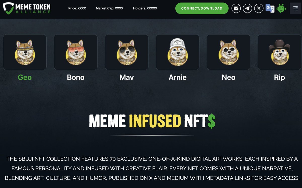 CoinLifestyle's tweet photo. 🔥 70 Unique Meme-Infused NFTs + $Buji!
65% supply locked for 5 YEARS. Staking with 15% bonus. Daily 100K token lotto for 1 SOL+ holders. Don’t miss out! 👉 https://t.co/OpxjyNuC8q or https://t.co/qjaPf3QjPV #buji #memebook #solana @ruggedebook" https://t.co/IghJn8kEN2