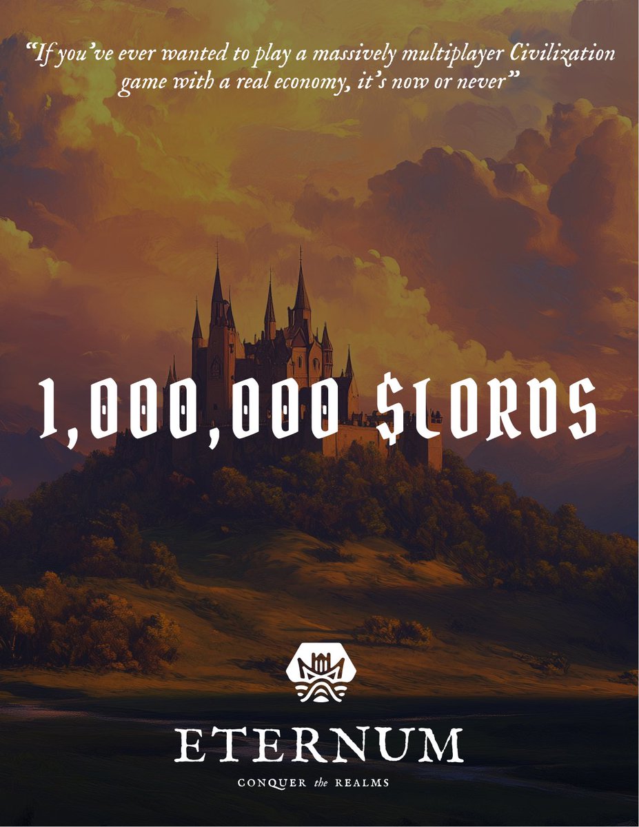 Prepare for a fiercely competitive battle in a fully onchain fantasy world.

This week Season 0 starts with a 1,000,000 $Lords prize fund ↓↓