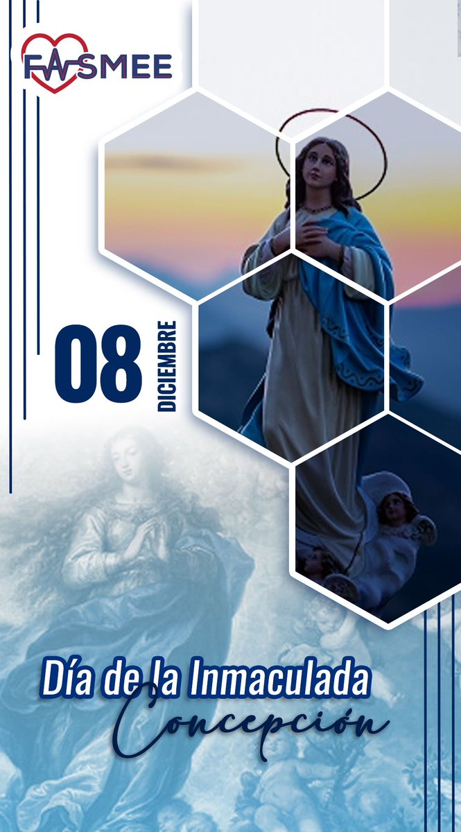 #08Dic
Se dice que este 8 de diciembre fue escogido porque la Virgen María nació un 8 de octubre y que, por tanto, se calcula que fue concebida el 8 de diciembre, al contar los nueve meses de gestación antes de que nazca cualquier persona.