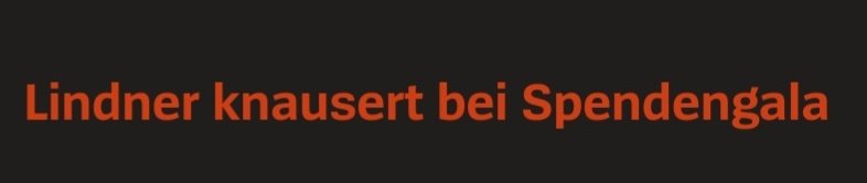 Christian Lindner spendet 2000 Euro, sein SPD-Kollege Lars Klingbeil 500. Was titelt <a href="/derspiegel/">DER SPIEGEL</a>? "Lindner knausert bei Spendengala". 🤦‍♂️